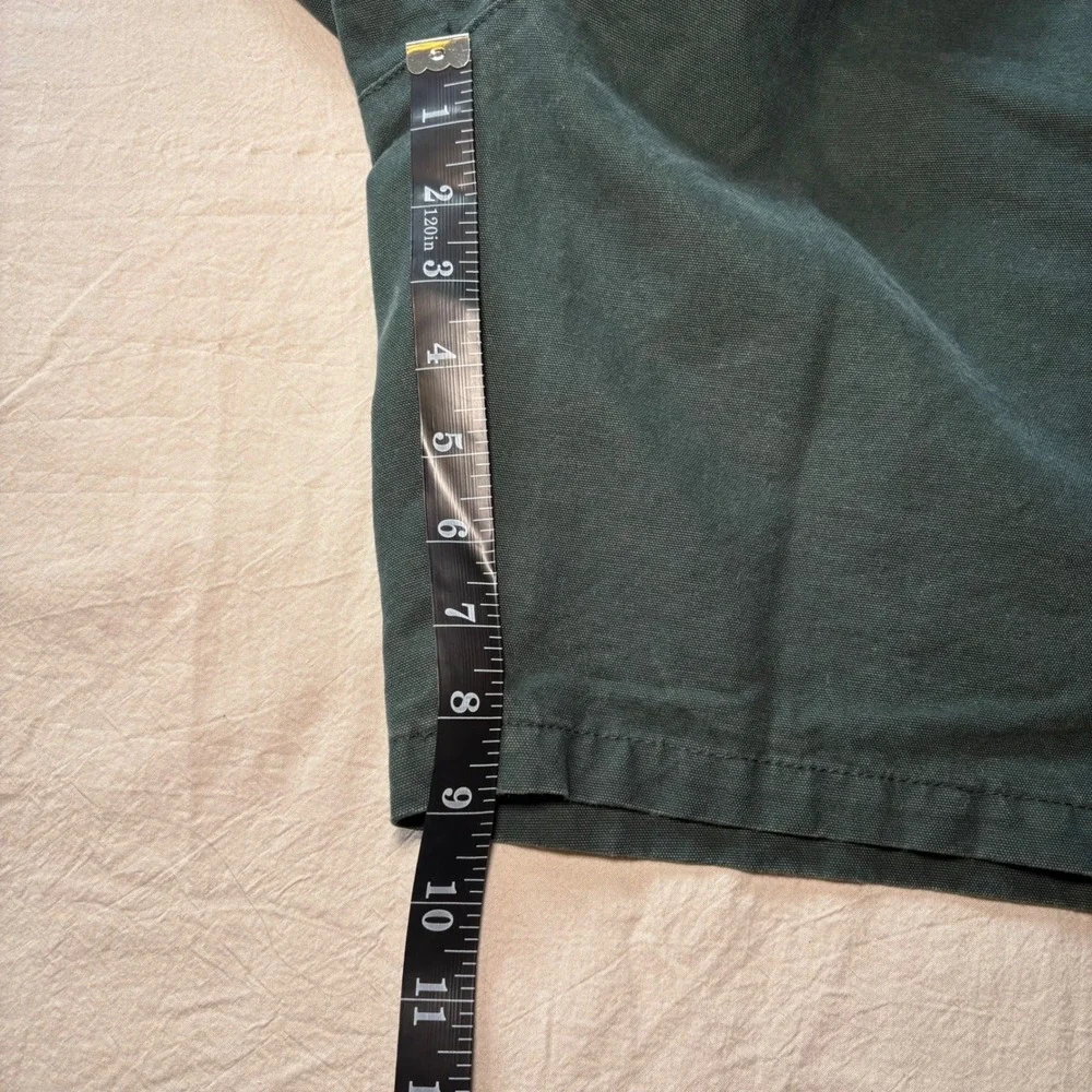 Old Navy Mens 34 Loose Fit Carpenter Shorts Forest‎ Green Cotton Canvas Utility - Picture 6 of 6